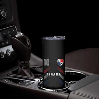 Panama Soccer Sports Graphic Number 10 Jersey Style Skinny Tumbler Proud Panamanian Football Fans Game Day Pride