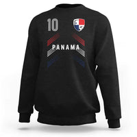 Panama Soccer Sports Graphic Number 10 Jersey Style Sweatshirt Proud Panamanian Football Fans Game Day Pride