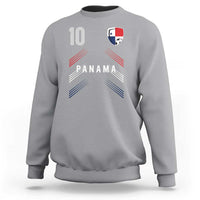 Panama Soccer Sports Graphic Number 10 Jersey Style Sweatshirt Proud Panamanian Football Fans Game Day Pride