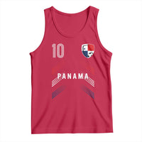 Panama Soccer Sports Graphic Number 10 Jersey Style Tank Top Proud Panamanian Football Fans Game Day Pride