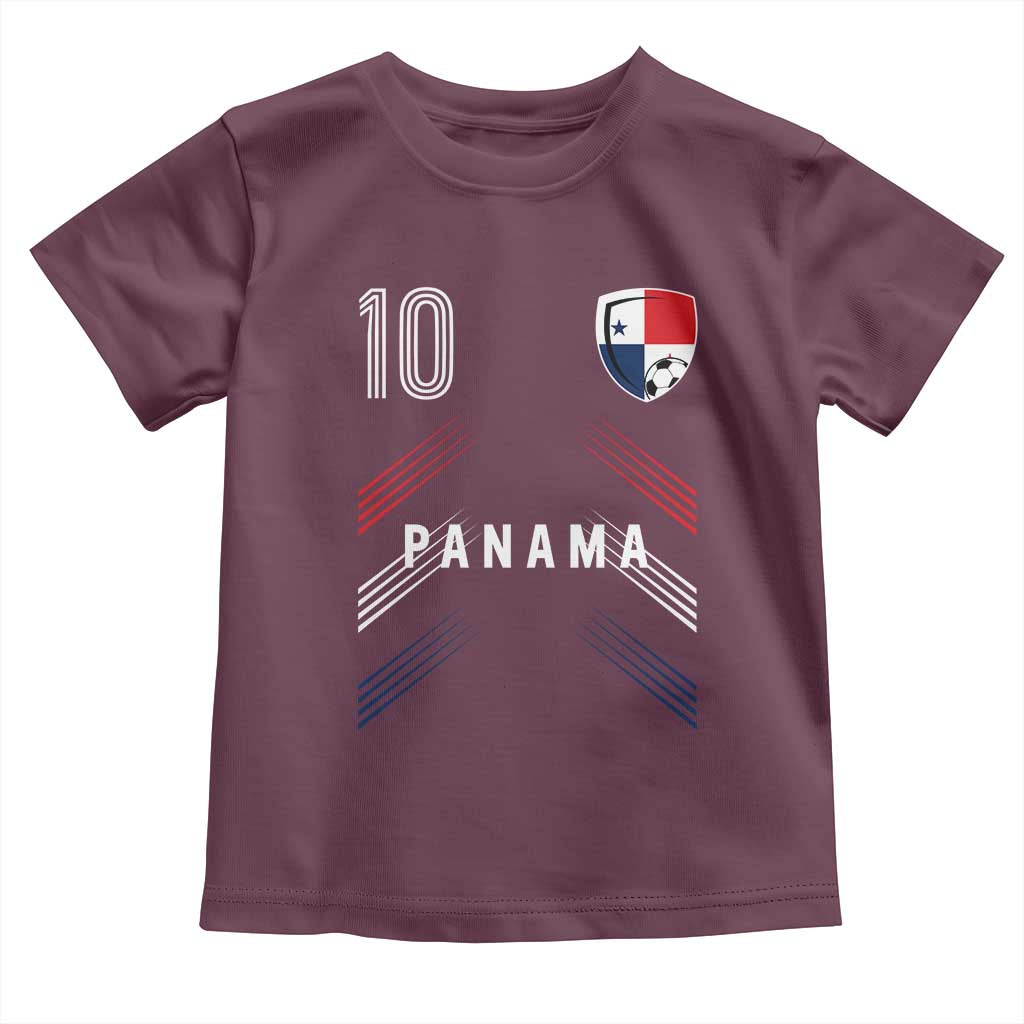 Panama Soccer Sports Graphic Number 10 Jersey Style Toddler T Shirt Proud Panamanian Football Fans Game Day Pride