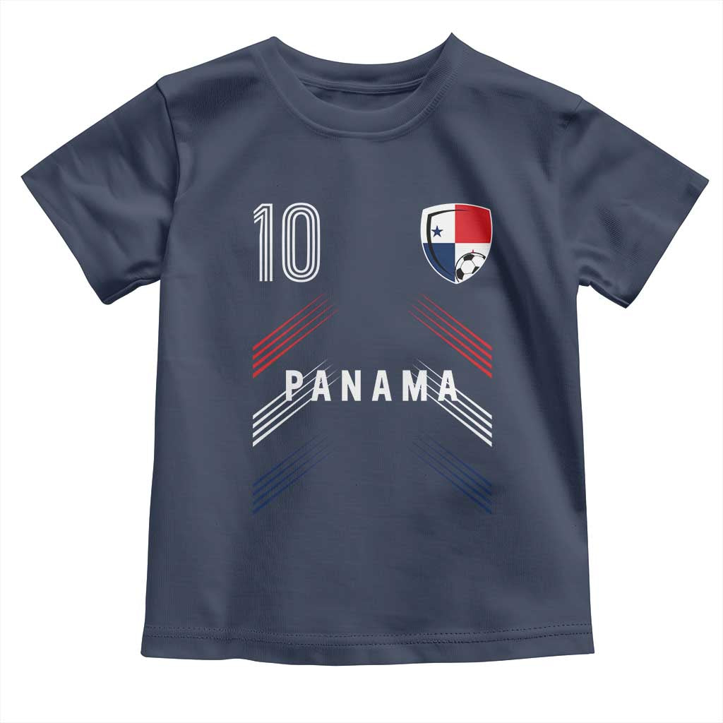 Panama Soccer Sports Graphic Number 10 Jersey Style Toddler T Shirt Proud Panamanian Football Fans Game Day Pride