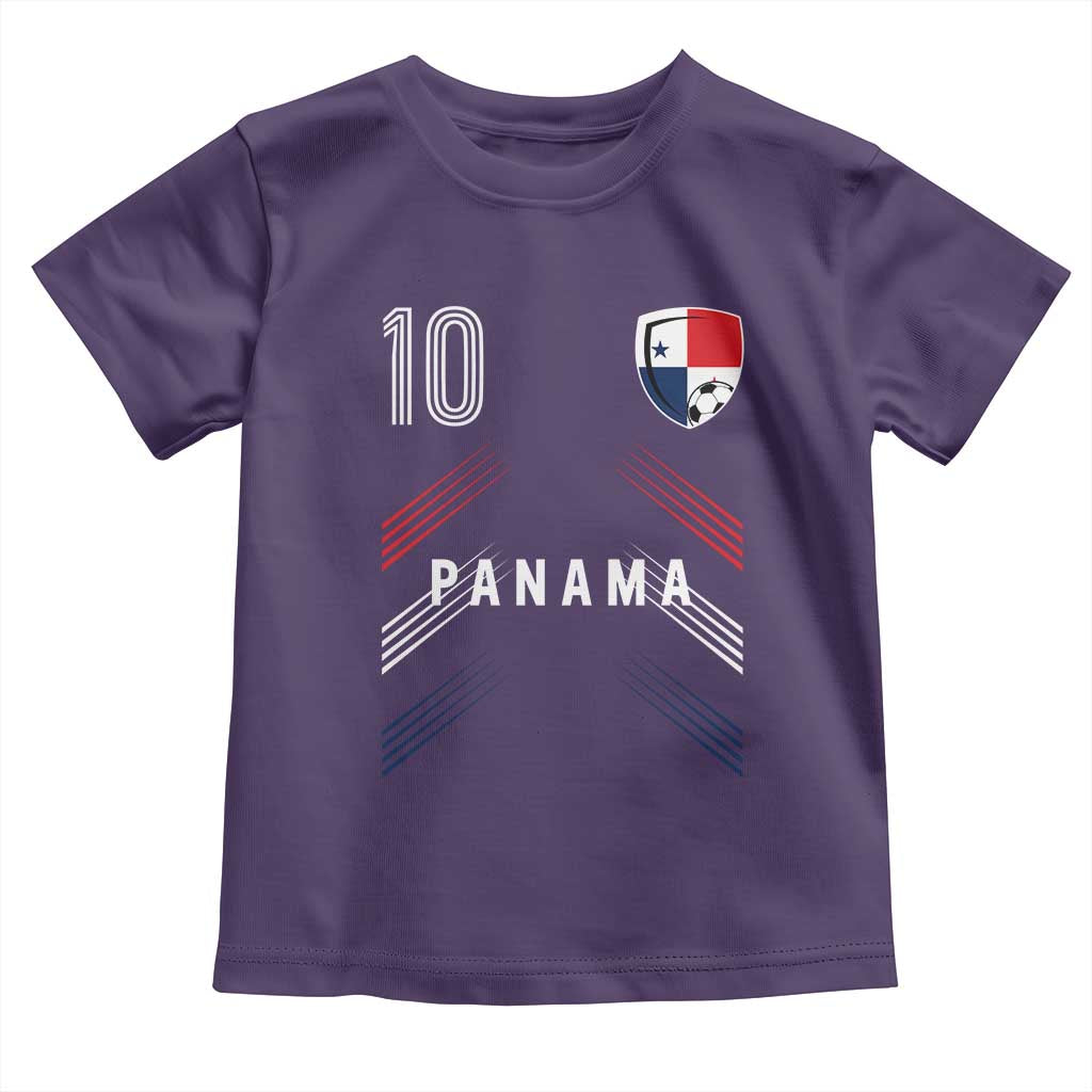 Panama Soccer Sports Graphic Number 10 Jersey Style Toddler T Shirt Proud Panamanian Football Fans Game Day Pride