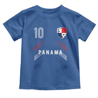 Panama Soccer Sports Graphic Number 10 Jersey Style Toddler T Shirt Proud Panamanian Football Fans Game Day Pride