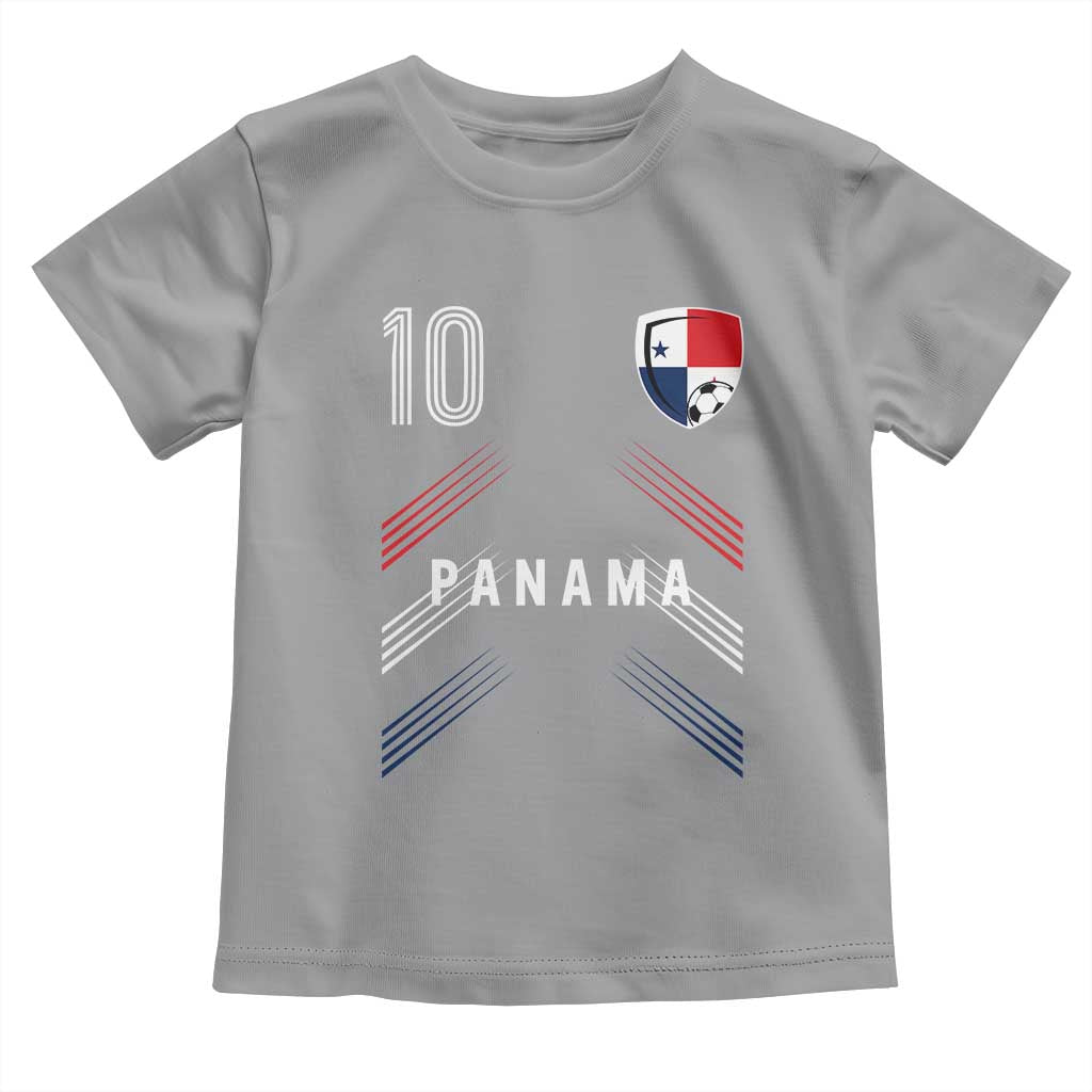 Panama Soccer Sports Graphic Number 10 Jersey Style Toddler T Shirt Proud Panamanian Football Fans Game Day Pride