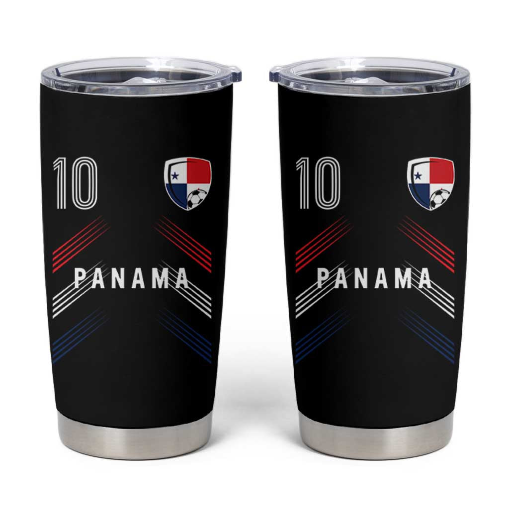 Panama Soccer Sports Graphic Number 10 Jersey Style Tumbler Cup Proud Panamanian Football Fans Game Day Pride