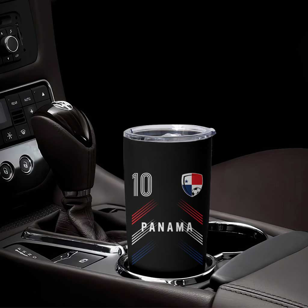 Panama Soccer Sports Graphic Number 10 Jersey Style Tumbler Cup Proud Panamanian Football Fans Game Day Pride