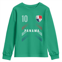 Panama Soccer Sports Graphic Number 10 Jersey Style Youth Sweatshirt Proud Panamanian Football Fans Game Day Pride
