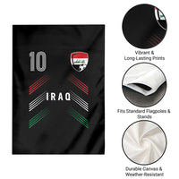 Iraq Soccer Sports Graphic Number 10 Jersey Style Garden Flag Proud Iraqi Football Fans Game Day Pride
