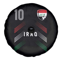 Iraq Soccer Sports Graphic Number 10 Jersey Style Spare Tire Cover Proud Iraqi Football Fans Game Day Pride