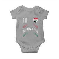 Iraq Soccer Sports Graphic Number 10 Jersey Style Baby Onesie Proud Iraqi Football Fans Game Day Pride