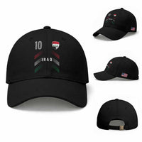 Iraq Soccer Sports Graphic Number 10 Jersey Style Baseball Cap Proud Iraqi Football Fans Game Day Pride