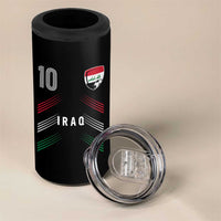 Iraq Soccer Sports Graphic Number 10 Jersey Style 4 in 1 Can Cooler Tumbler Proud Iraqi Football Fans Game Day Pride