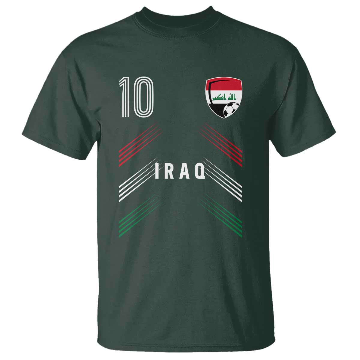 Iraq Soccer Sports Graphic Number 10 Jersey Style T Shirt Proud Iraqi Football Fans Game Day Pride