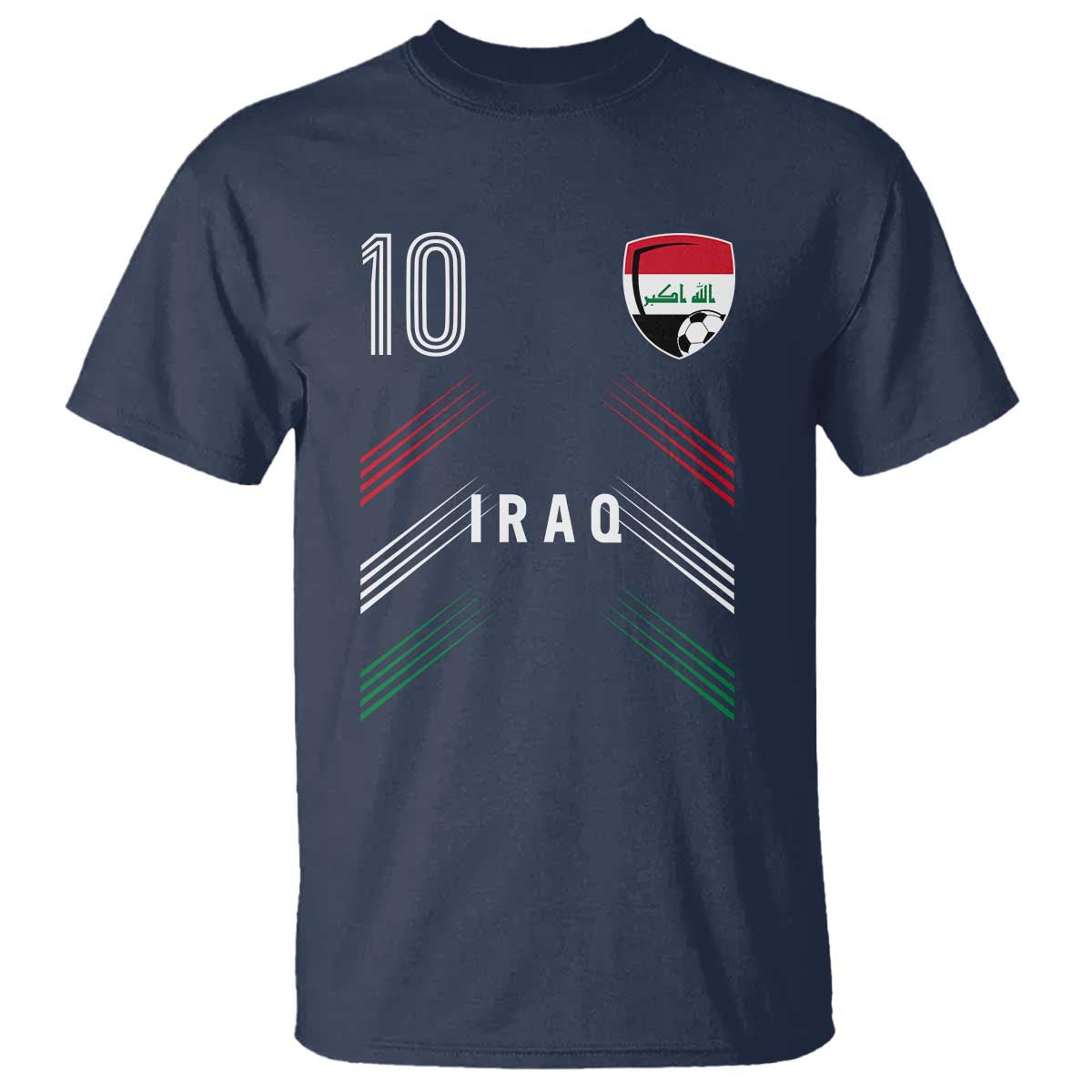 Iraq Soccer Sports Graphic Number 10 Jersey Style T Shirt Proud Iraqi Football Fans Game Day Pride