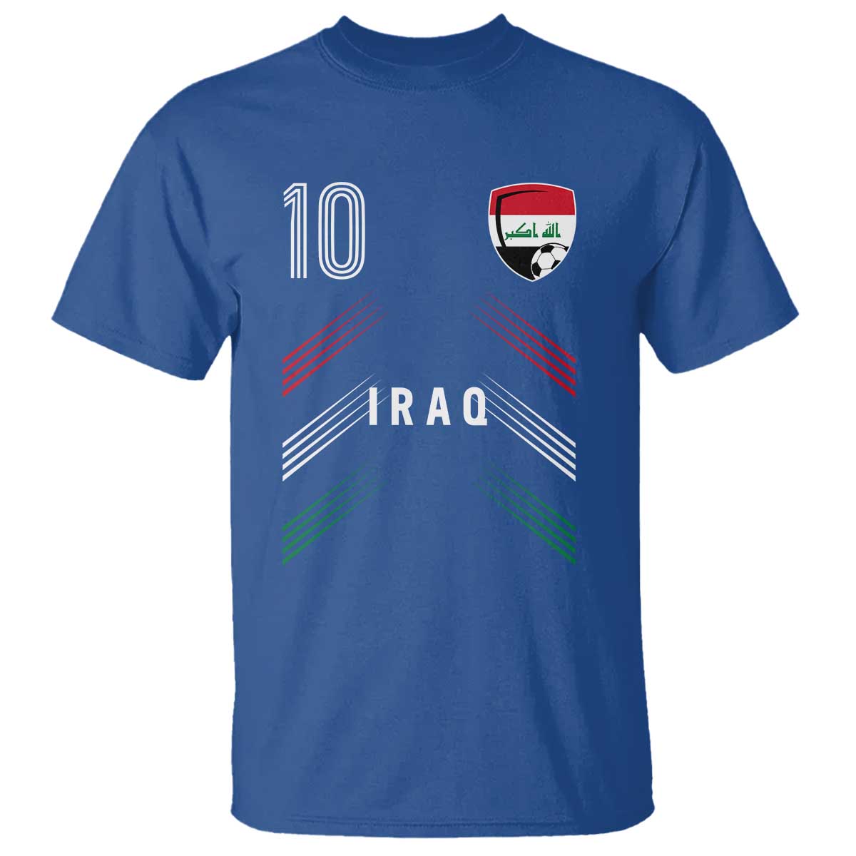 Iraq Soccer Sports Graphic Number 10 Jersey Style T Shirt Proud Iraqi Football Fans Game Day Pride