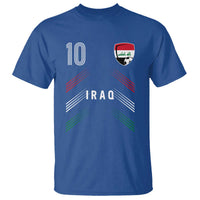Iraq Soccer Sports Graphic Number 10 Jersey Style T Shirt Proud Iraqi Football Fans Game Day Pride