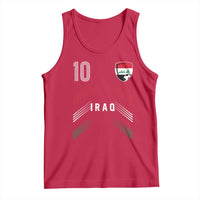 Iraq Soccer Sports Graphic Number 10 Jersey Style Tank Top Proud Iraqi Football Fans Game Day Pride