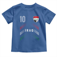 Iraq Soccer Sports Graphic Number 10 Jersey Style Toddler T Shirt Proud Iraqi Football Fans Game Day Pride