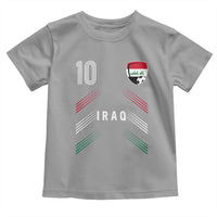 Iraq Soccer Sports Graphic Number 10 Jersey Style Toddler T Shirt Proud Iraqi Football Fans Game Day Pride