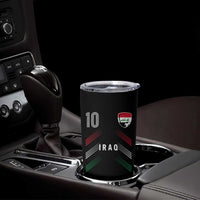 Iraq Soccer Sports Graphic Number 10 Jersey Style Tumbler Cup Proud Iraqi Football Fans Game Day Pride
