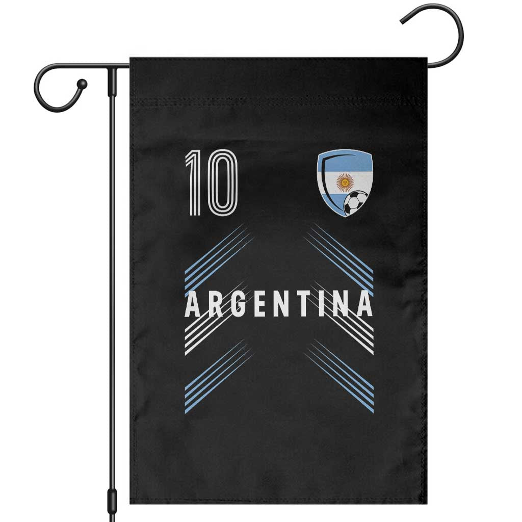 Argentina Soccer Sports Graphic Number 10 Jersey Style Garden Flag Proud Argentine Football Fans Game Day Pride