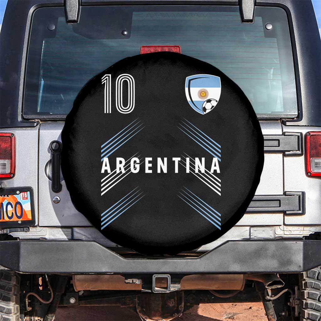 Argentina Soccer Sports Graphic Number 10 Jersey Style Spare Tire Cover Proud Argentine Football Fans Game Day Pride
