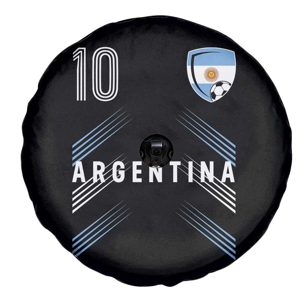 Argentina Soccer Sports Graphic Number 10 Jersey Style Spare Tire Cover Proud Argentine Football Fans Game Day Pride