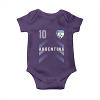 Argentina Soccer Sports Graphic Number 10 Jersey Style Baby Onesie Proud Argentine Football Fans Game Day Pride