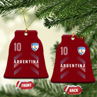 Argentina Soccer Sports Graphic Number 10 Jersey Style Ceramic Ornament Proud Argentine Football Fans Game Day Pride