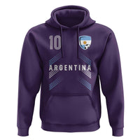 Argentina Soccer Sports Graphic Number 10 Jersey Style Hoodie Proud Argentine Football Fans Game Day Pride