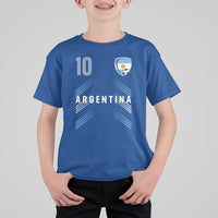 Argentina Soccer Sports Graphic Number 10 Jersey Style T Shirt For Kid Proud Argentine Football Fans Game Day Pride