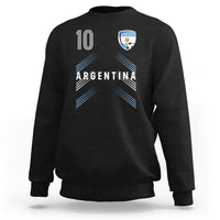 Argentina Soccer Sports Graphic Number 10 Jersey Style Sweatshirt Proud Argentine Football Fans Game Day Pride