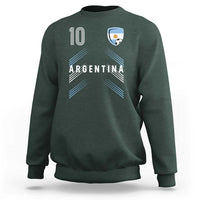 Argentina Soccer Sports Graphic Number 10 Jersey Style Sweatshirt Proud Argentine Football Fans Game Day Pride