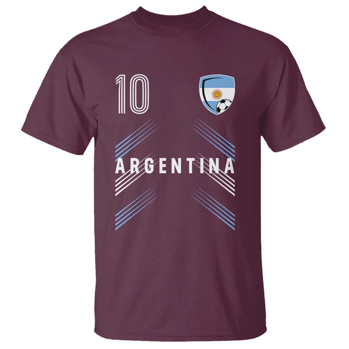 Argentina Soccer Sports Graphic Number 10 Jersey Style T Shirt Proud Argentine Football Fans Game Day Pride