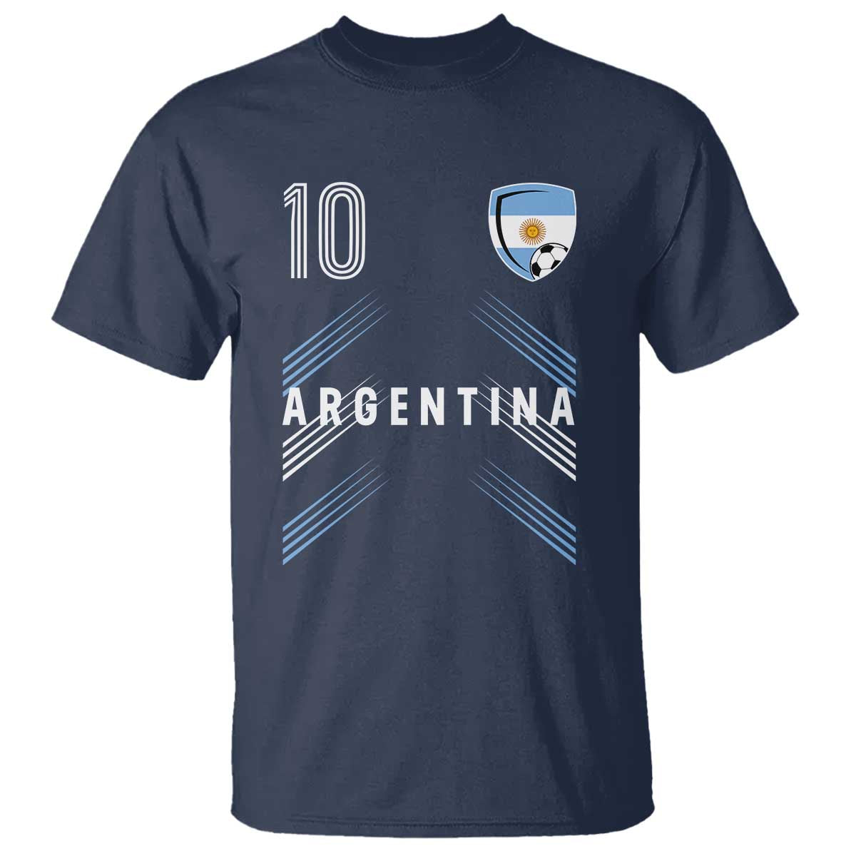 Argentina Soccer Sports Graphic Number 10 Jersey Style T Shirt Proud Argentine Football Fans Game Day Pride