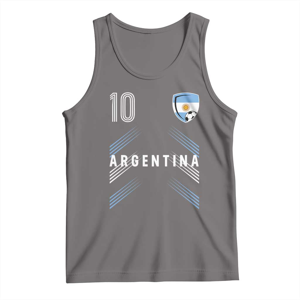 Argentina Soccer Sports Graphic Number 10 Jersey Style Tank Top Proud Argentine Football Fans Game Day Pride