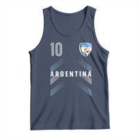 Argentina Soccer Sports Graphic Number 10 Jersey Style Tank Top Proud Argentine Football Fans Game Day Pride