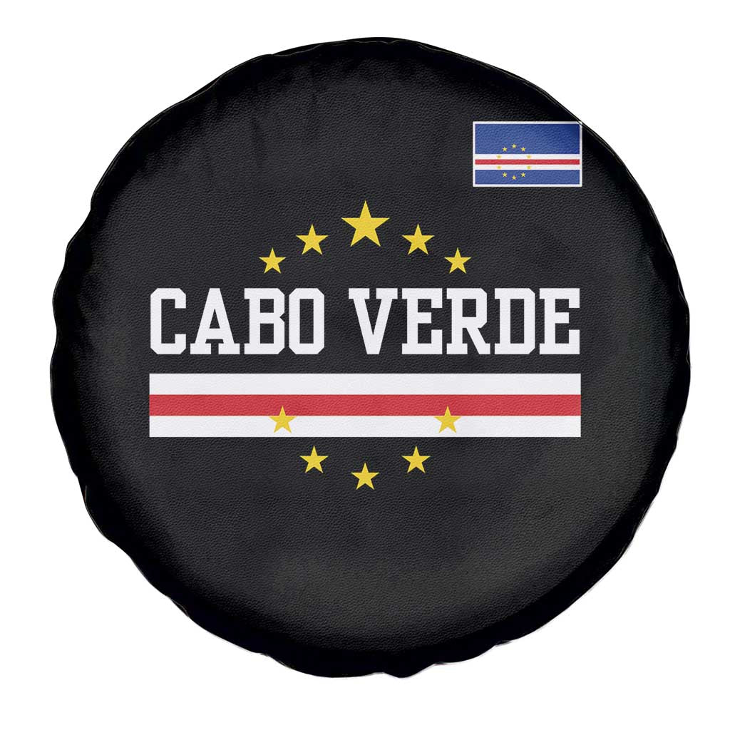 Cabo Verde Athletic Varsity Style Spare Tire Cover Cape Verde Flag Stars National Pride