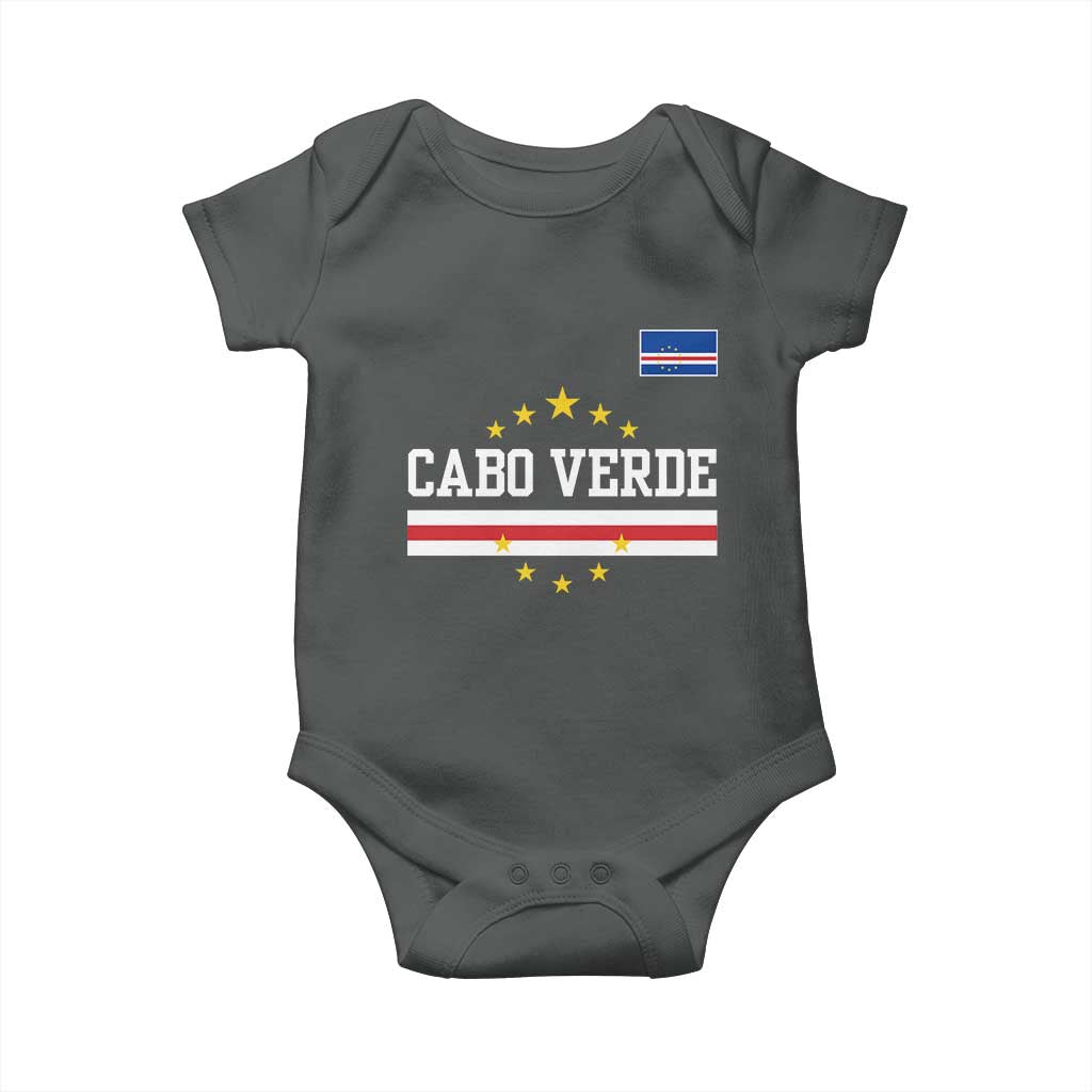 Cabo Verde Athletic Varsity Style Baby Onesie Cape Verde Flag Stars National Pride