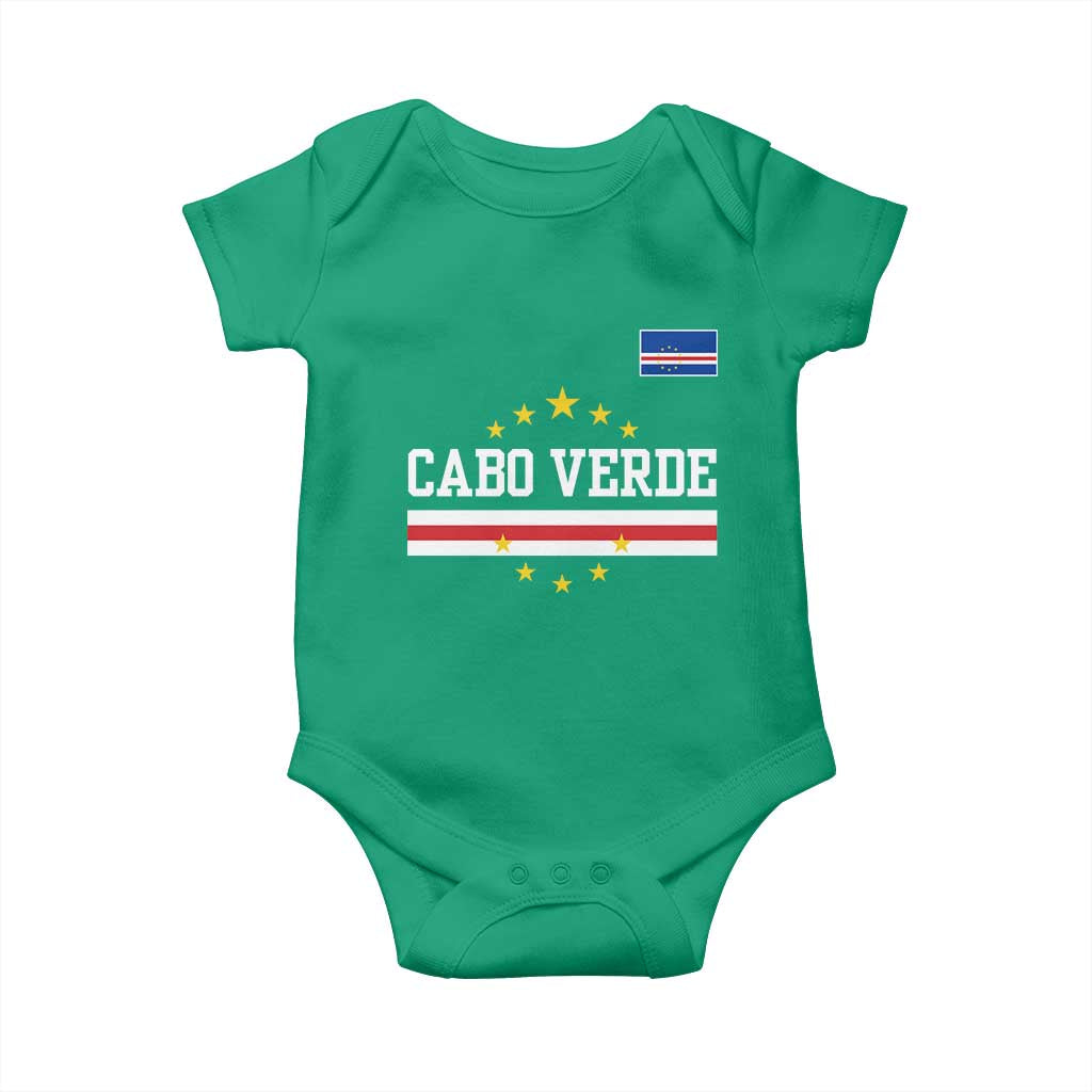 Cabo Verde Athletic Varsity Style Baby Onesie Cape Verde Flag Stars National Pride
