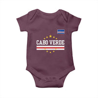 Cabo Verde Athletic Varsity Style Baby Onesie Cape Verde Flag Stars National Pride
