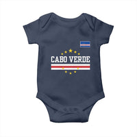 Cabo Verde Athletic Varsity Style Baby Onesie Cape Verde Flag Stars National Pride