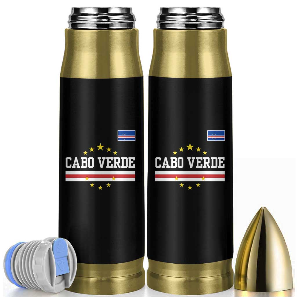 Cabo Verde Athletic Varsity Style Bullet Tumbler Cape Verde Flag Stars National Pride
