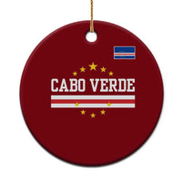Cabo Verde Athletic Varsity Style Ceramic Ornament Cape Verde Flag Stars National Pride