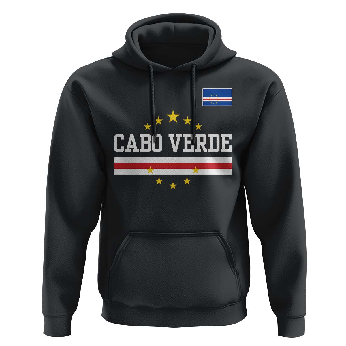 Cabo Verde Athletic Varsity Style Hoodie Cape Verde Flag Stars National Pride