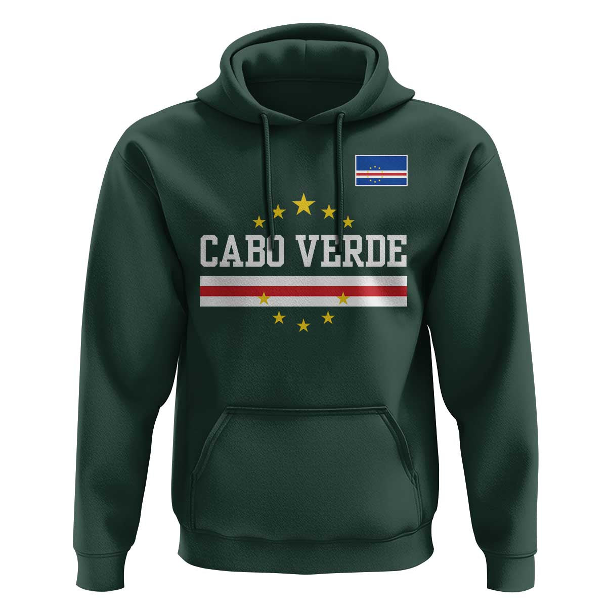 Cabo Verde Athletic Varsity Style Hoodie Cape Verde Flag Stars National Pride
