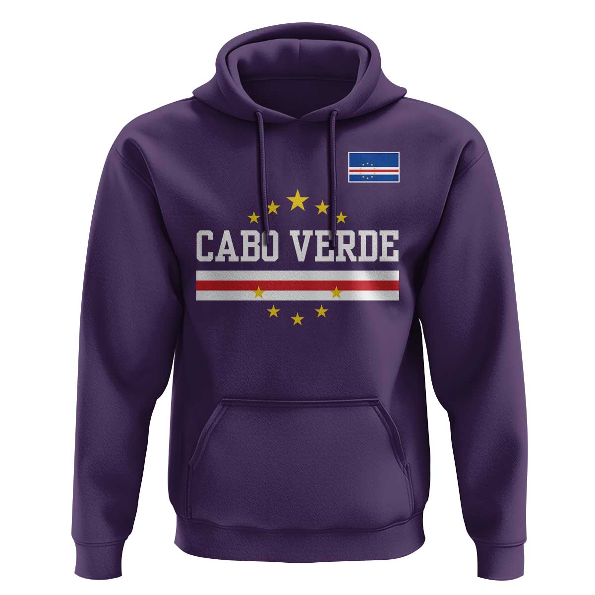 Cabo Verde Athletic Varsity Style Hoodie Cape Verde Flag Stars National Pride