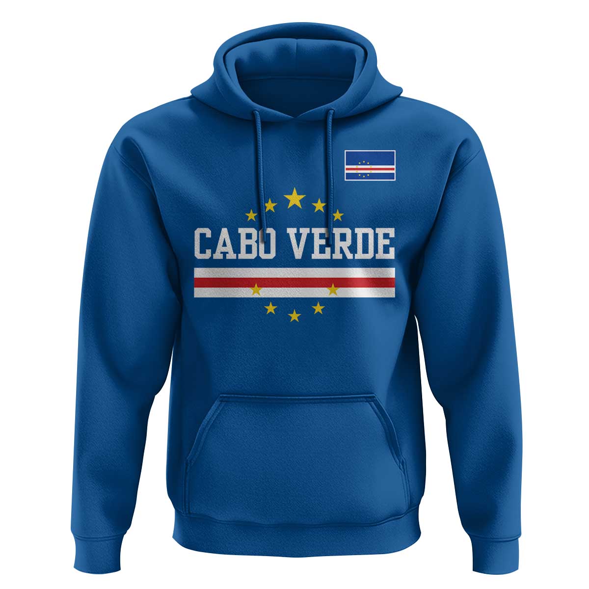 Cabo Verde Athletic Varsity Style Hoodie Cape Verde Flag Stars National Pride