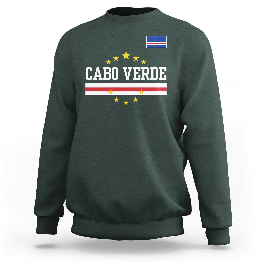 Cabo Verde Athletic Varsity Style Sweatshirt Cape Verde Flag Stars National Pride
